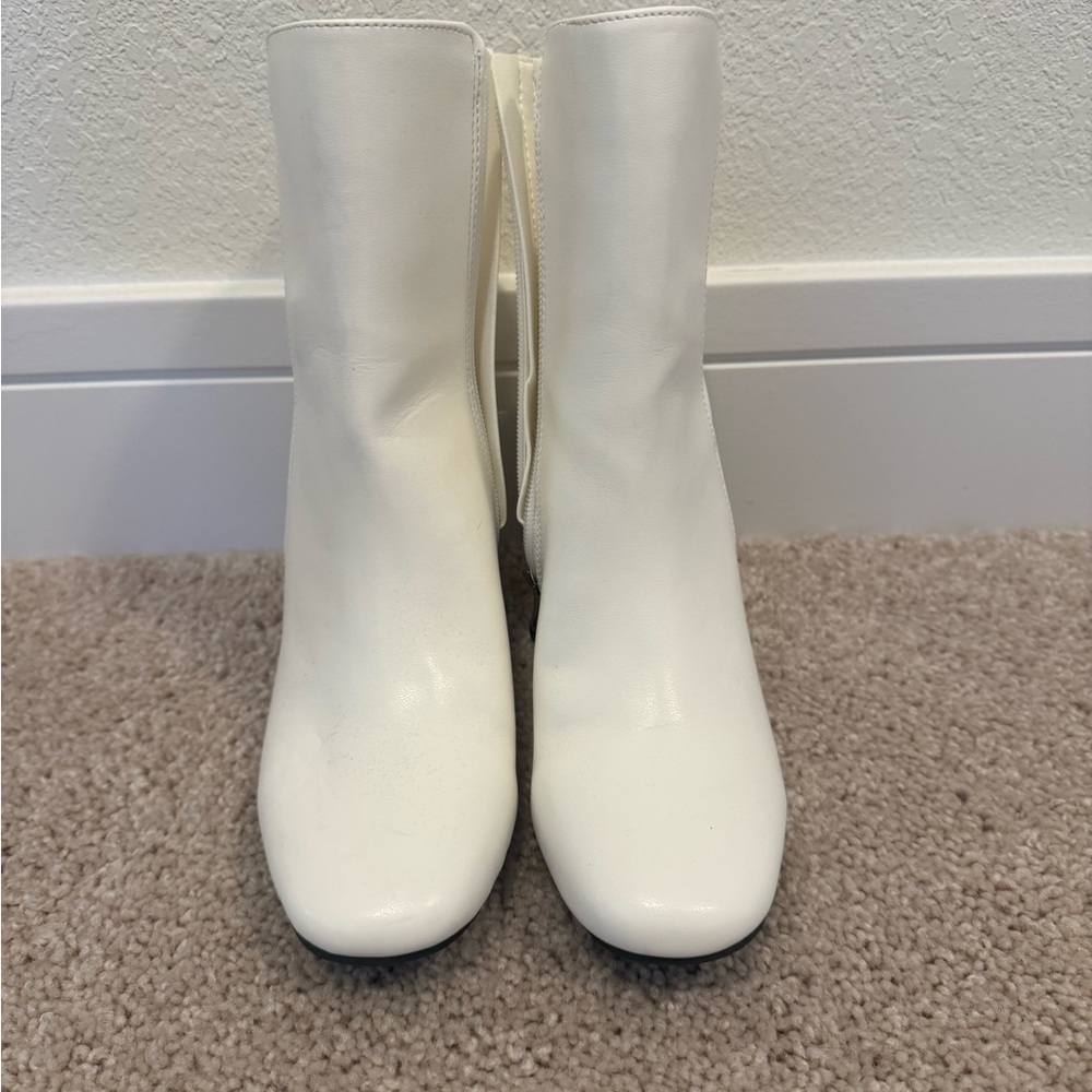 MIA Classic White Ankle Boots- Never Worn